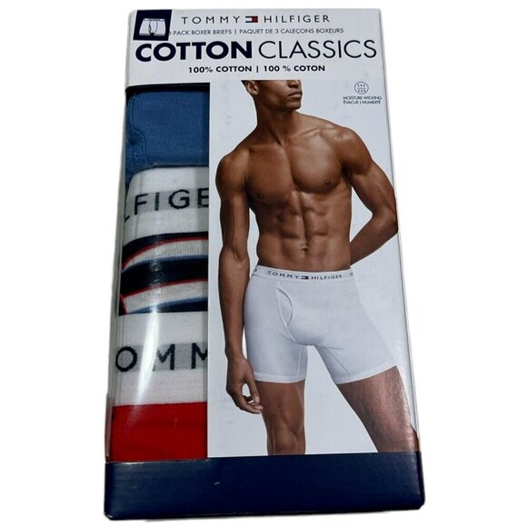 Tommy Hilfiger 3 Pack Men's Cotton Classics Boxer Briefs Size Medium New _A2 - Picture 4 of 11